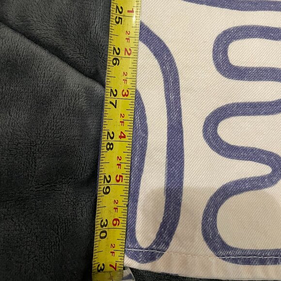 ZARA High-Rise Squiggle Graffiti Straight-Leg Jeans X Small Y2K 24 Waist 🌀✨ - Picture 6 of 12